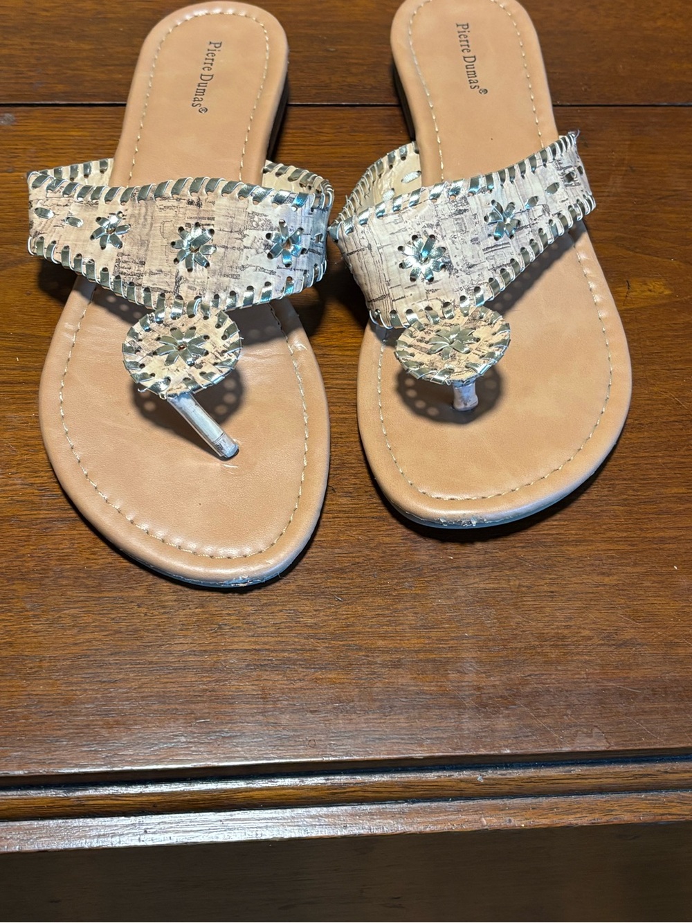 Pierre Dumas Women’s Rosetta 1 Sandals Tan Size 11